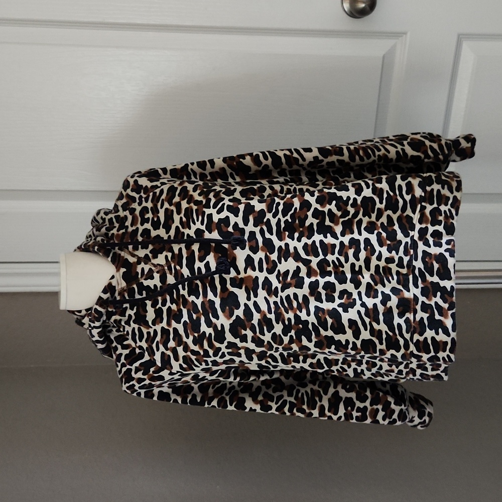 LOFT Lou&Grey collection. Leopard print hooded sweatshirt.